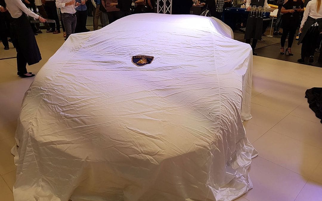 Lamborghini unveiling event in Birmingham